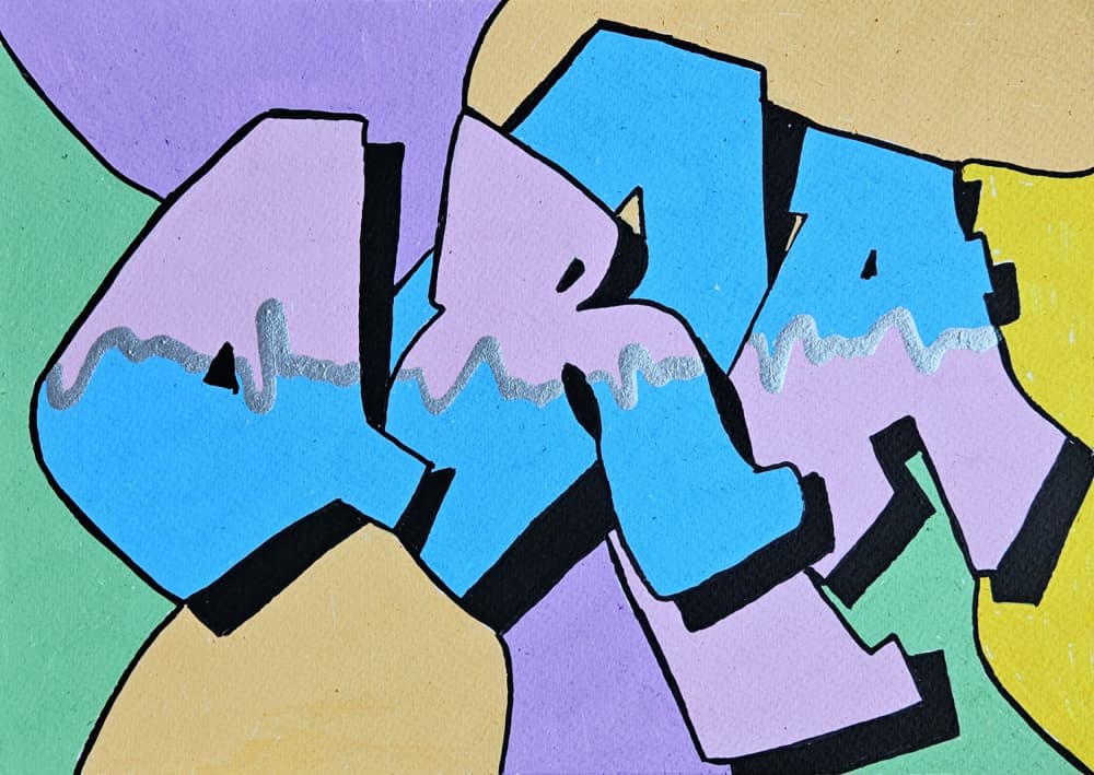 Colorful Graffiti Letters by Olea Huuska — canvas wall art