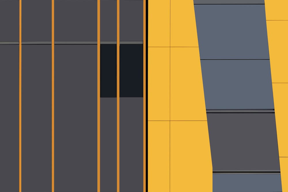Yellow Grey Geometry by Jan Niezen — canvas wall art