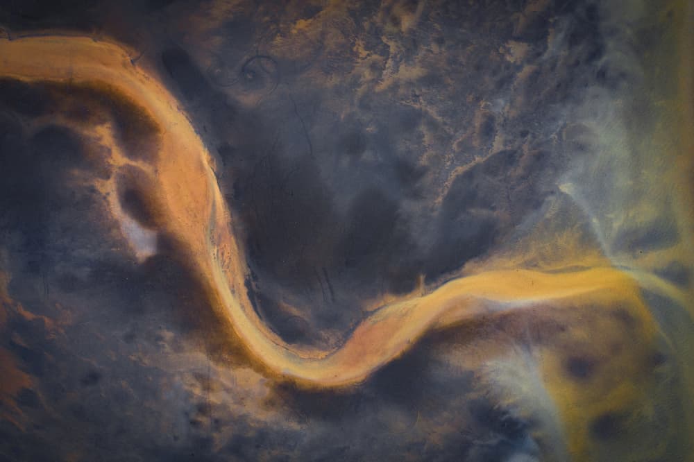 Abstract River Landscape by Michael Zheng — canvas wall art