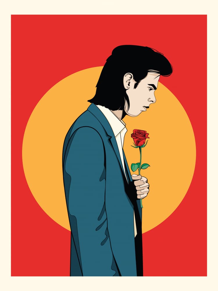 Nick Cave Wild Rose by Retrodrome — canvas wall art