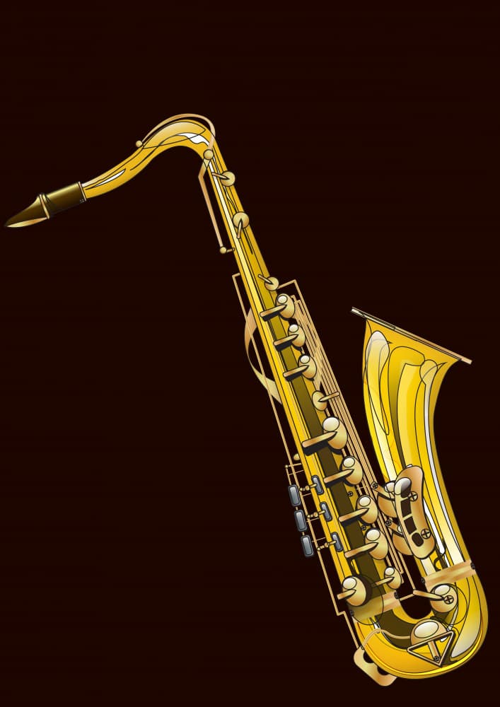 Elegant Golden Saxophone by Nicholas — canvas wall art
