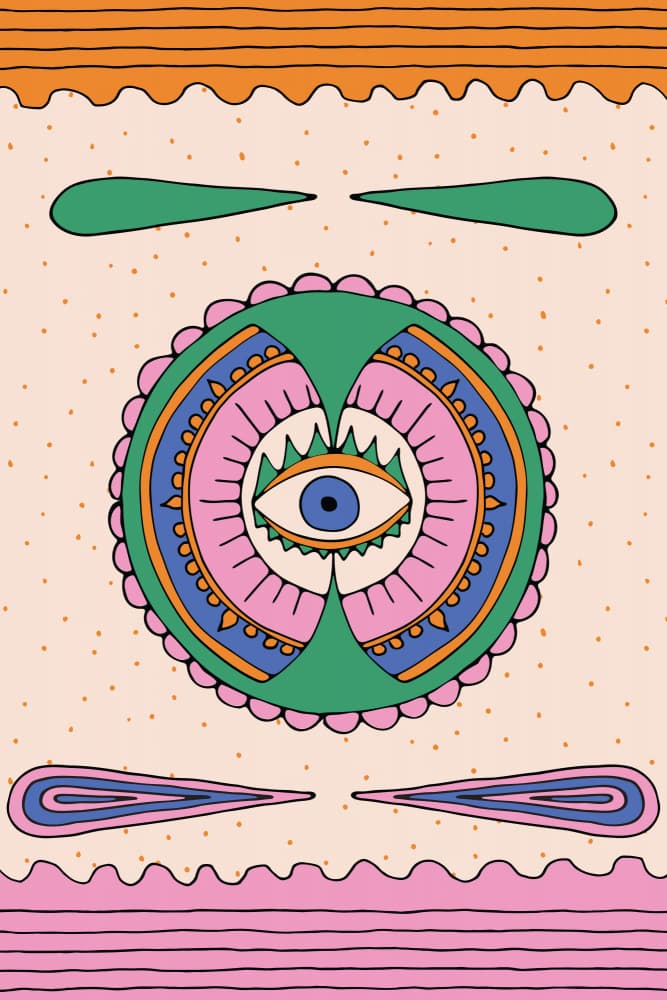 Mystic Eye Mandala by Irene Demetri — canvas wall art