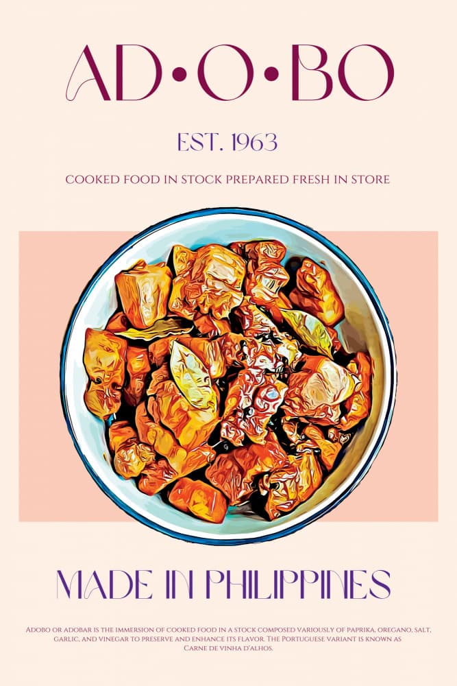 Filipino Adobo Classic Dish by Nazma Khokhar — canvas wall art