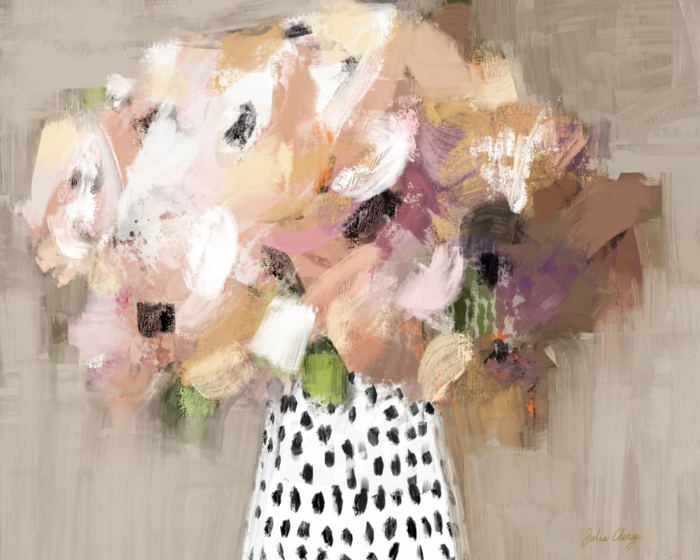 Abstract Flower Bouquet by Julia Cheney — canvas wall art
