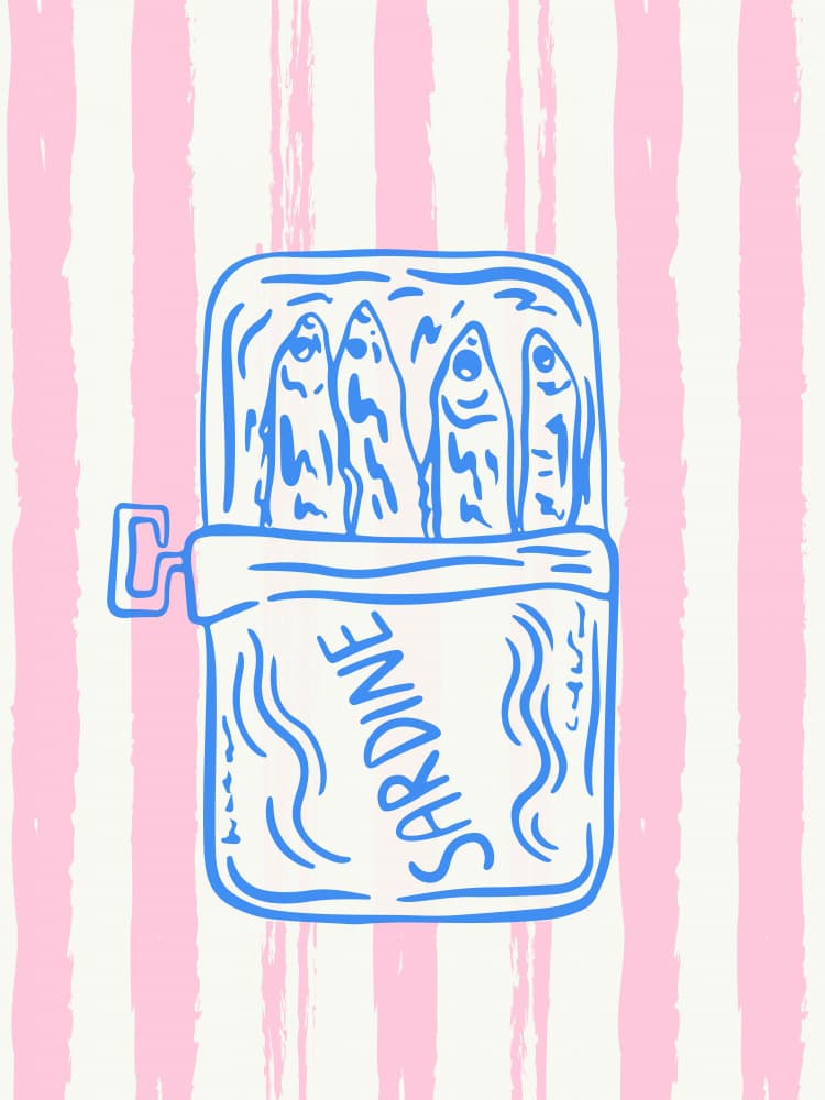 Sardines In A Can by Jolly and Dash — canvas wall art