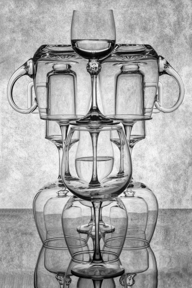 Stacked Glass Reflections by Brig Barkow — canvas wall art