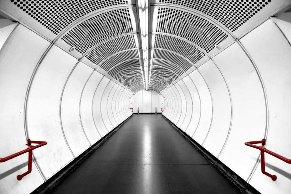 Modern Subway Tunnel by Jorge Pimenta — canvas wall art