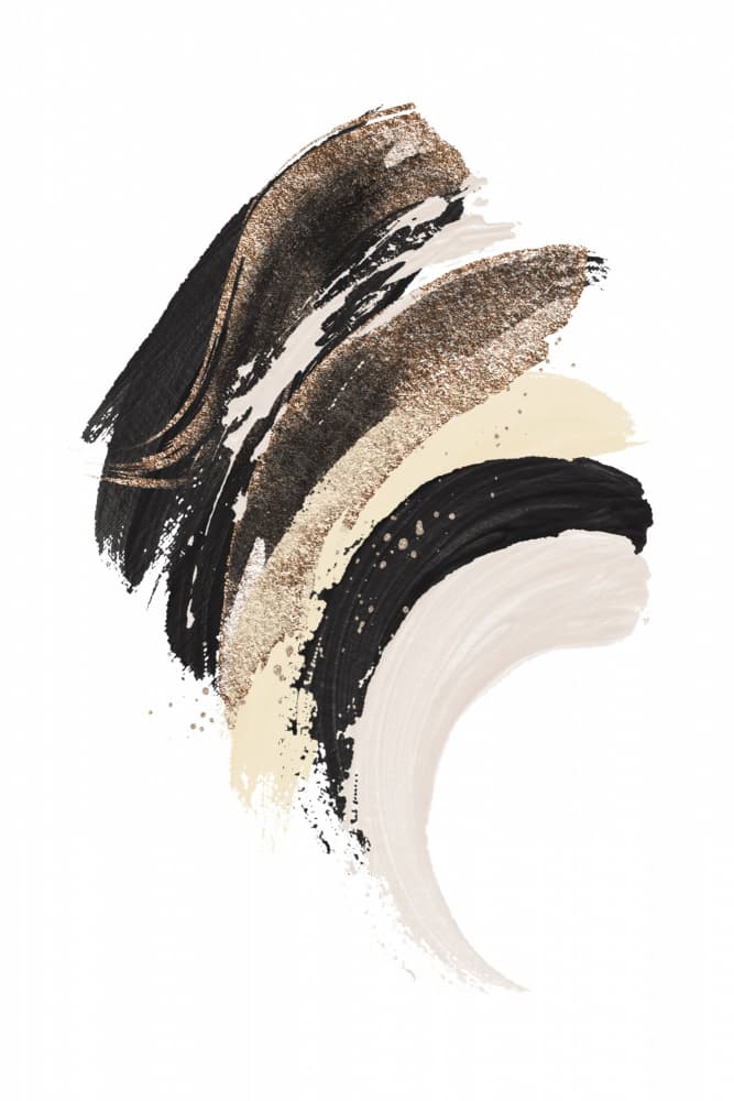 Abstract Black Gold Swatches by Sally Ann Moss — canvas wall art