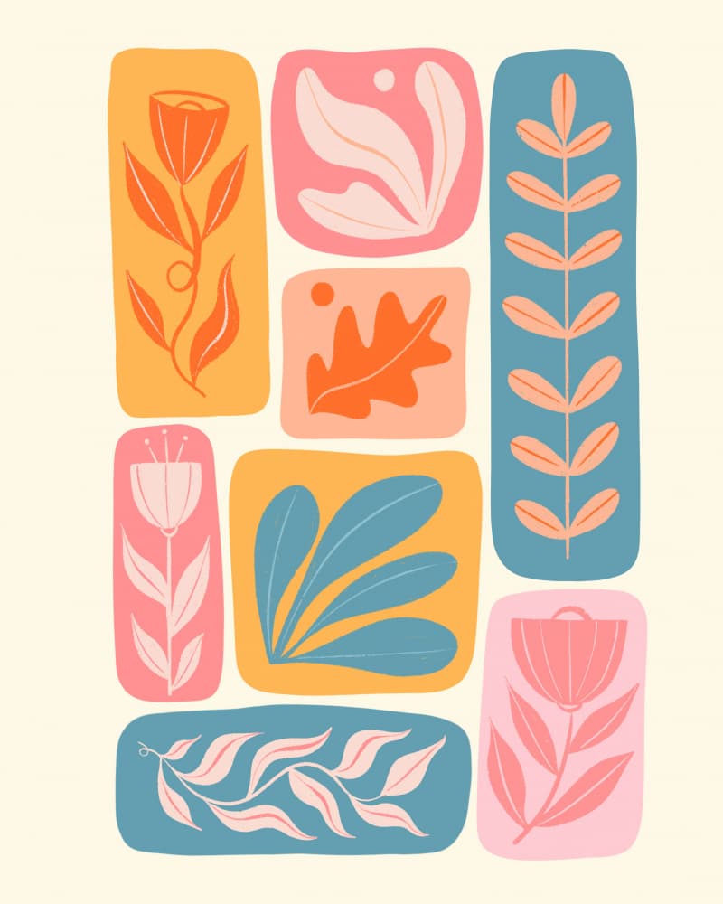 Abstract Flowers by Melissa Donne — canvas wall art