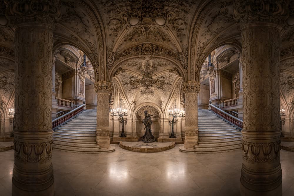 Opera House Grand Staircase by Marcel Egger — canvas wall art