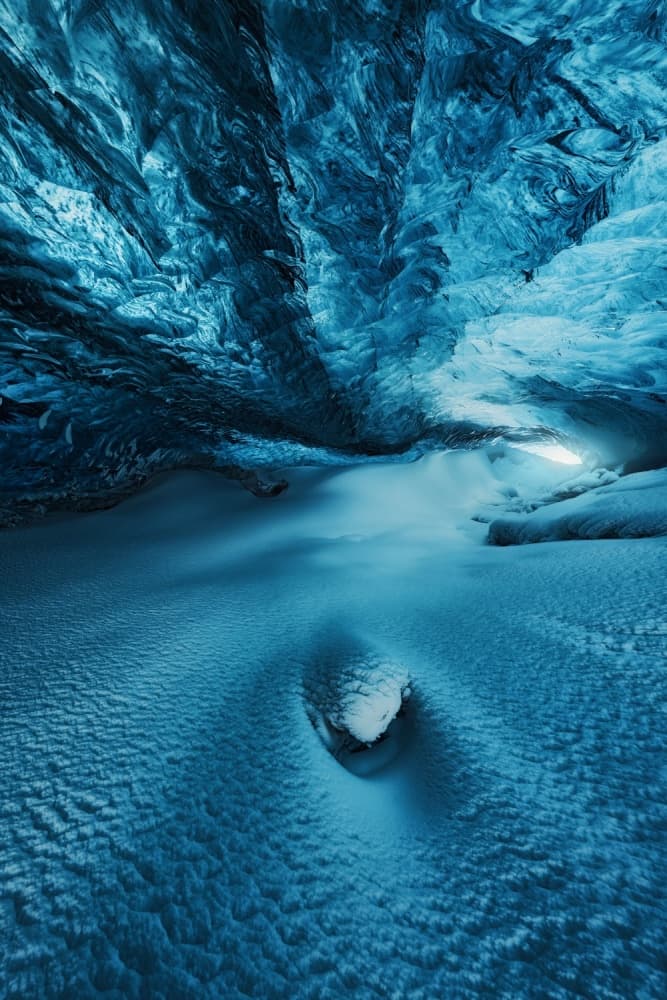 Deep Blue Ice Cave by Juan Pablo de Miguel — canvas wall art