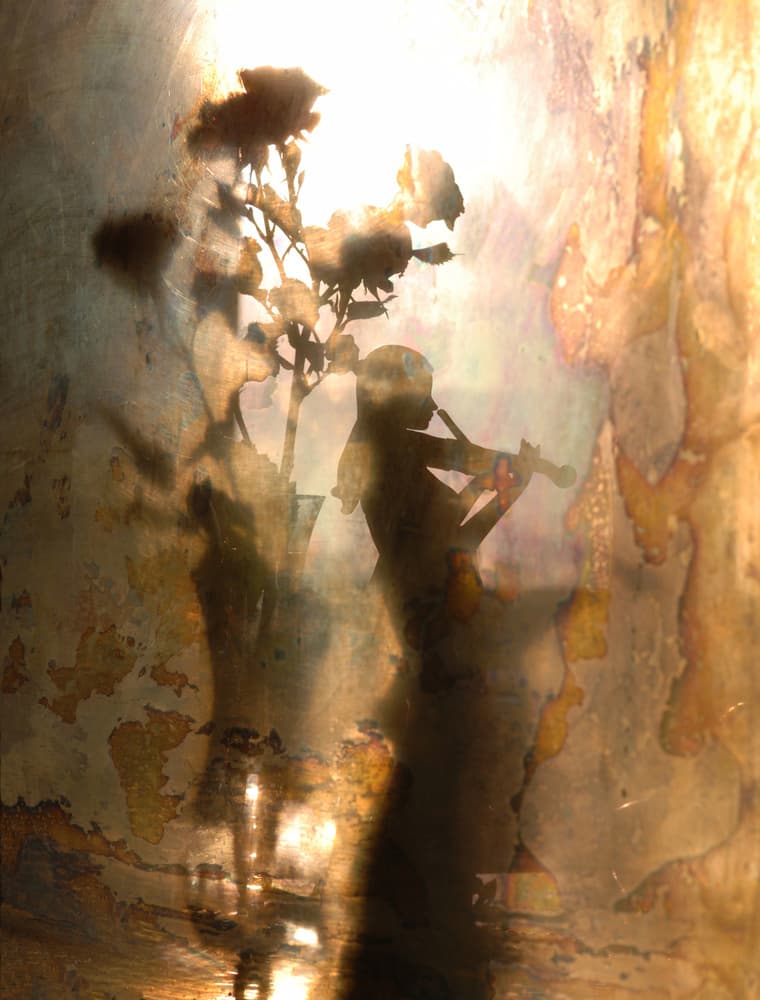 Ethereal Violinist and Roses by Andrey Morozov — canvas wall art