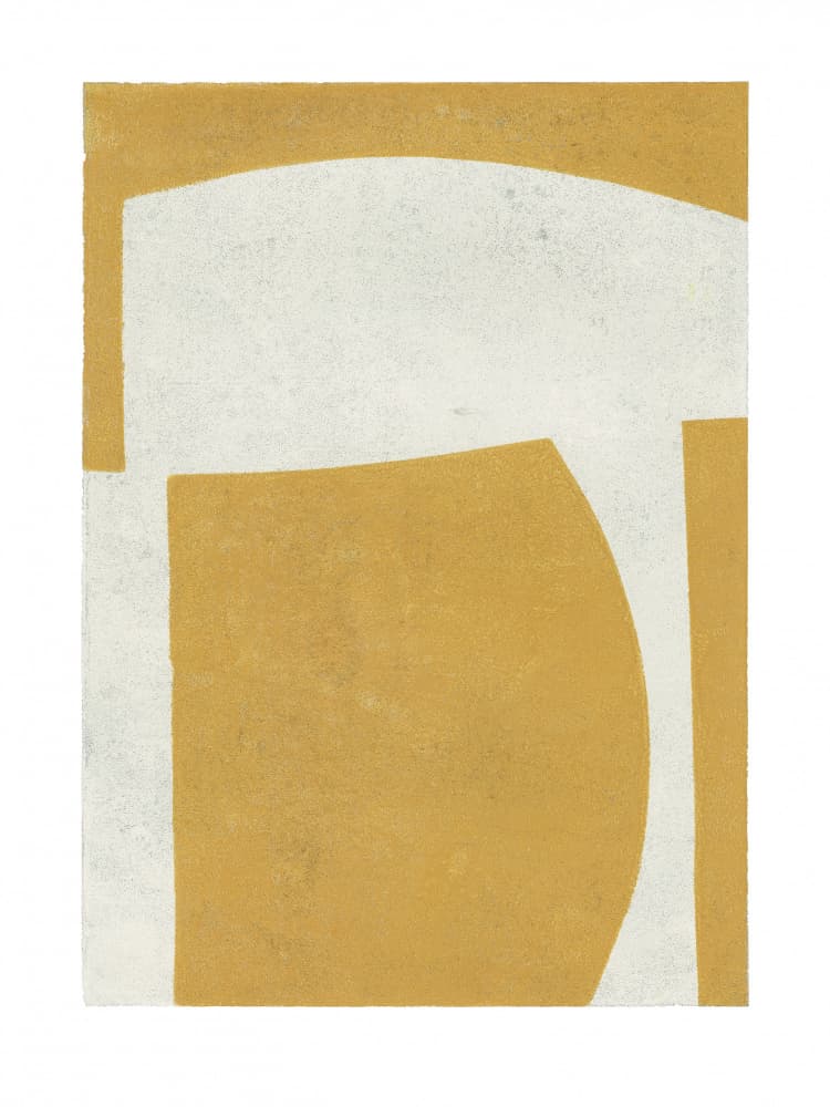 Golden White Curves by Ellen Greup — canvas wall art