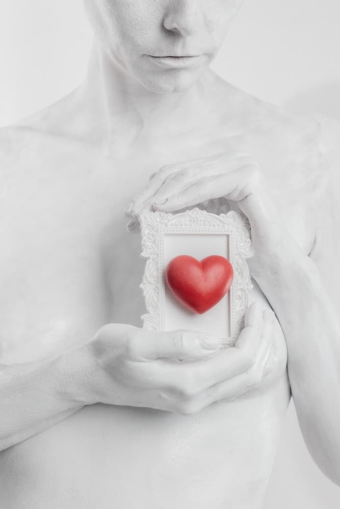 Framed Red Heart by Claudio Viarengo — canvas wall art