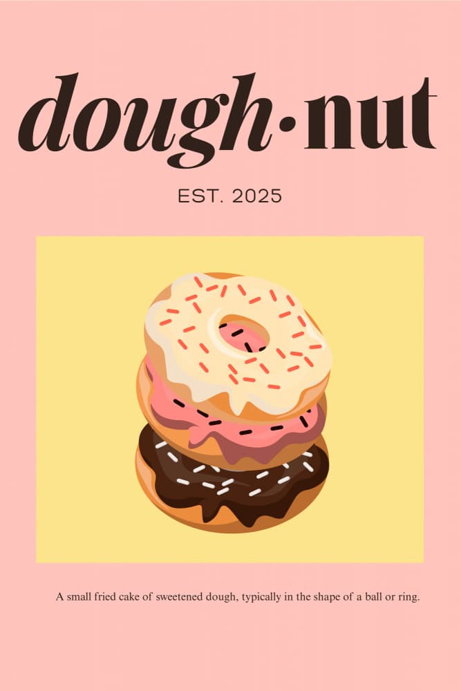 Sweet Stacked Donuts by Elizabeth C — canvas wall art