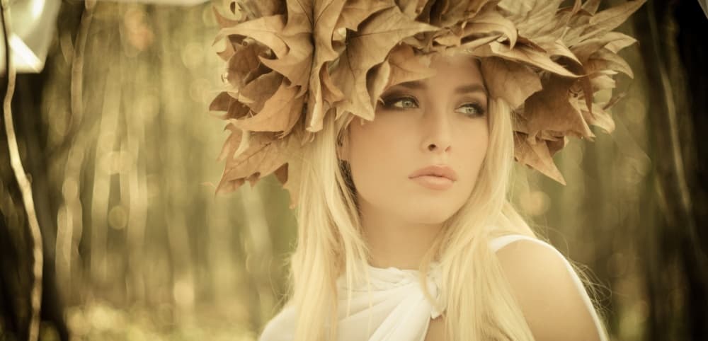 Pensive Autumn Beauty by Tibor Arva — canvas wall art