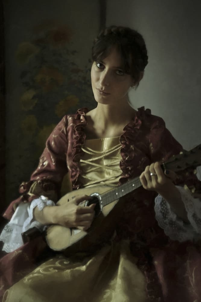 Historical Mandolin Portrait by kenp — canvas wall art