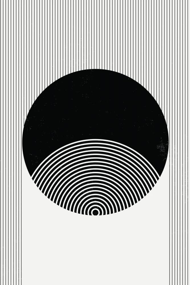 Concentric Black Circle by jay stanley — canvas wall art