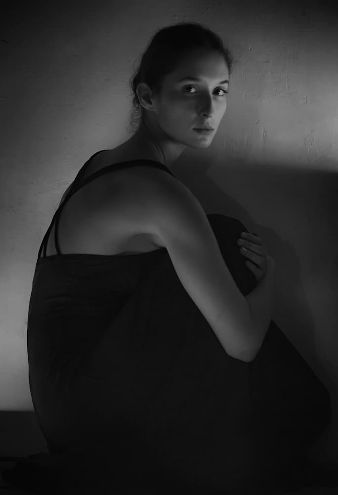 Moody Gaze Portrait by MAYA ILTUS — canvas wall art