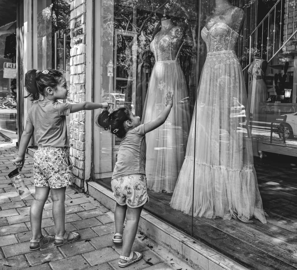 Little Girls Window Dreams by zyfeller — canvas wall art
