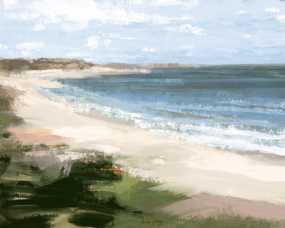 Coastal Beach Serenity by Julia Cheney — canvas wall art