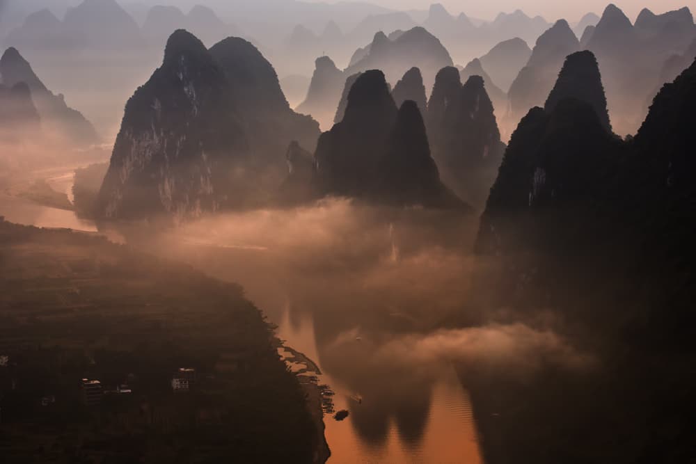 Li River Mountain Mist by Gunarto Song — canvas wall art