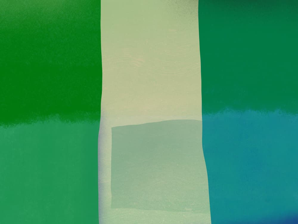 Modern Green Composition by Little Dean — canvas wall art
