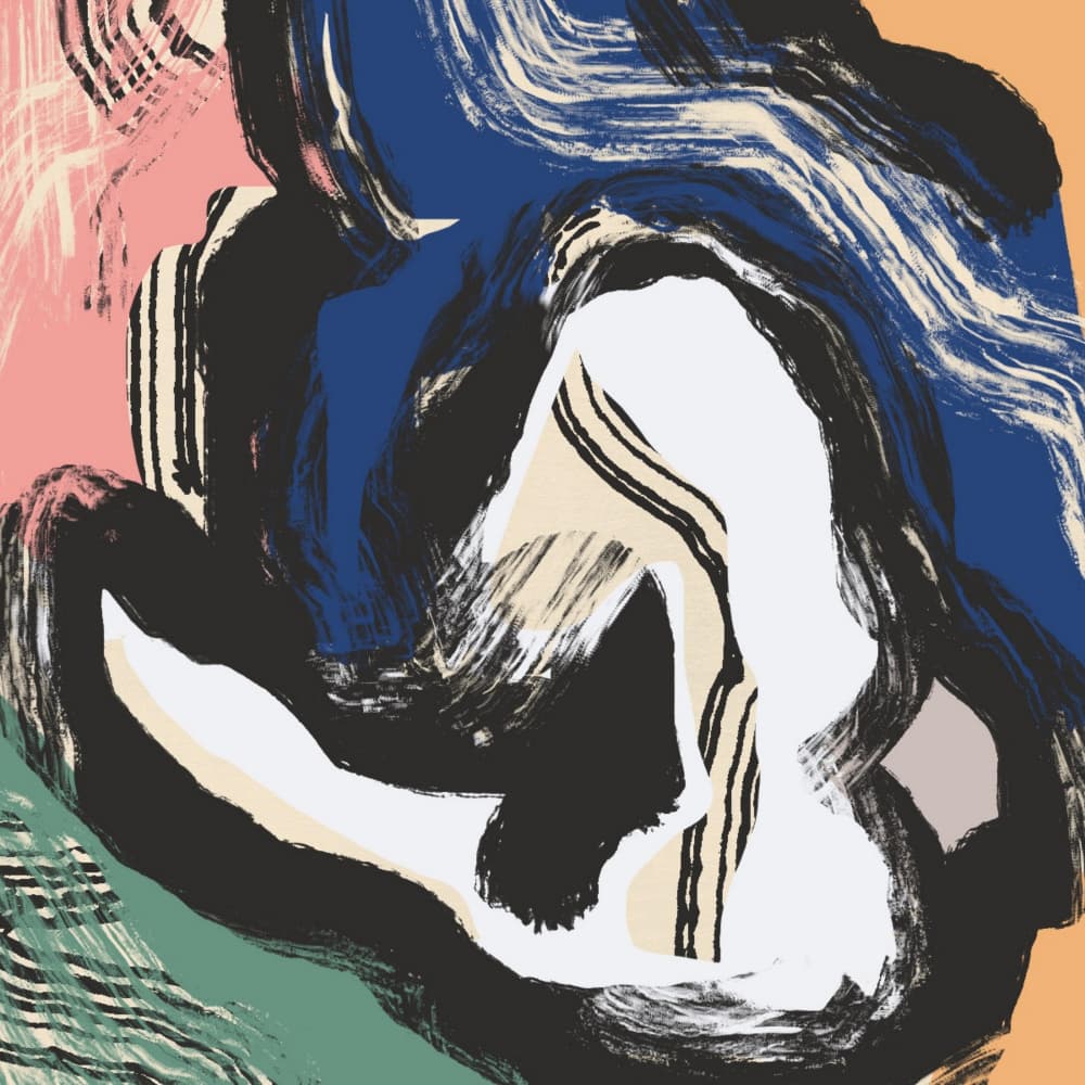 Dynamic Brushstroke Abstract by Little Dean — canvas wall art