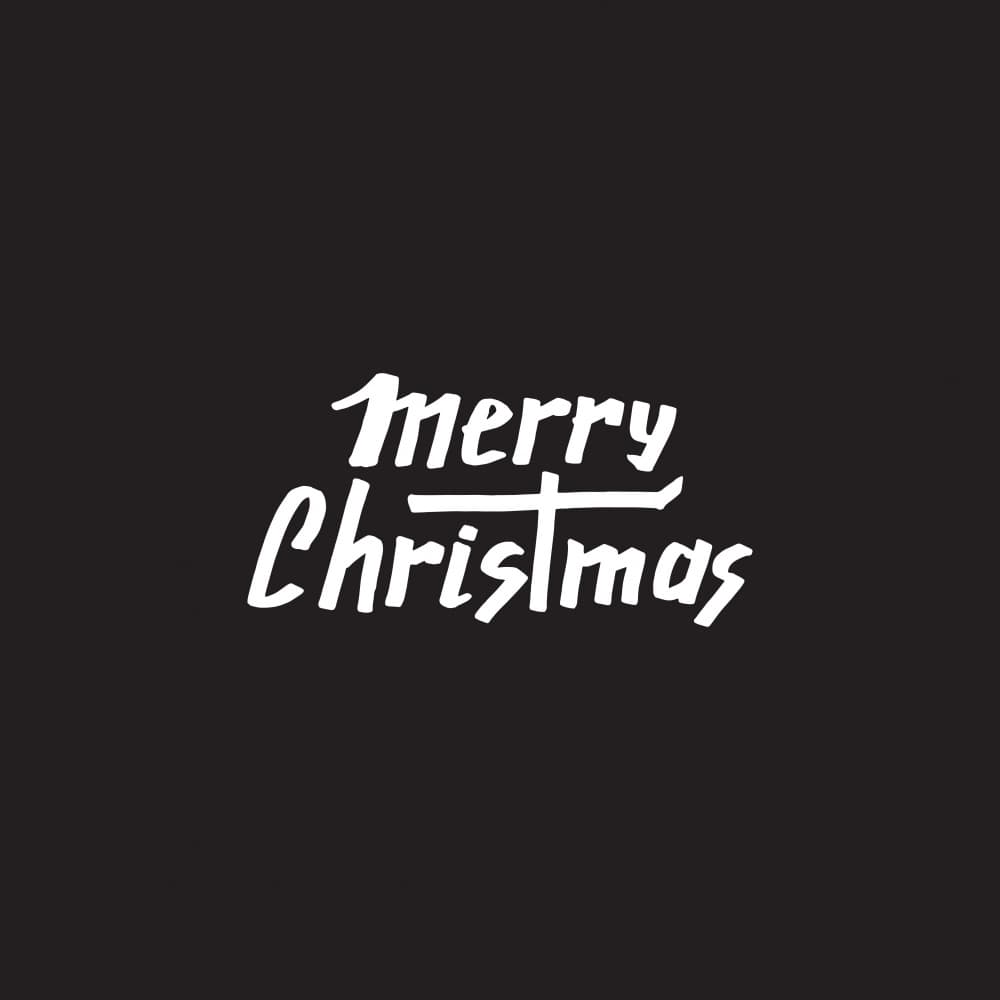 Merry Christmas Lettering by Marika Barsrsind — canvas wall art