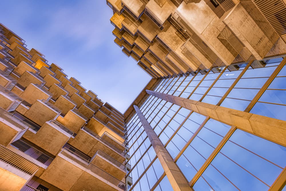 Upward Urban Geometry by erwin hodister — canvas wall art