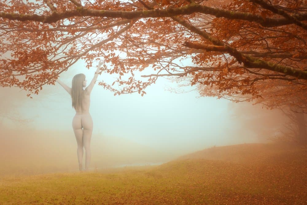 Misty Autumn Nude by Paolo Lazzarotti — canvas wall art