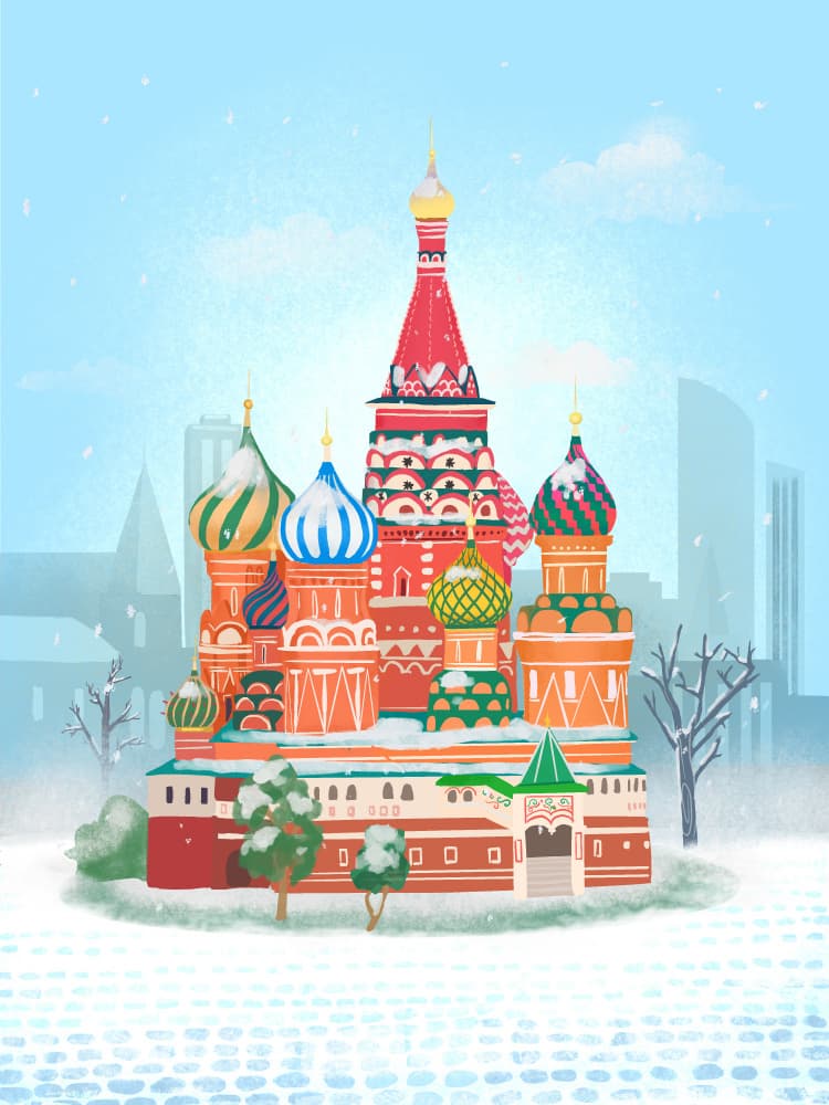 Moscow by Petra Lizde — canvas wall art