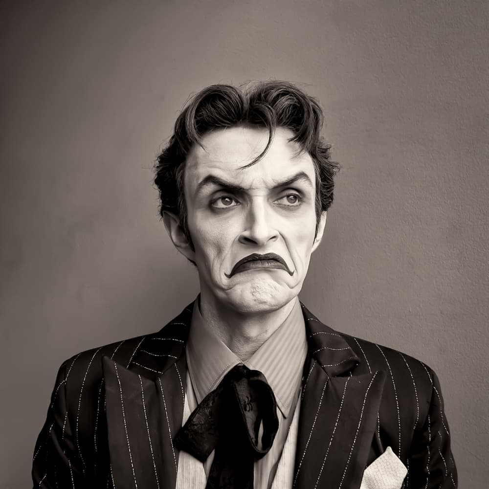Sad Clown Portrait by Kurt Klein — canvas wall art