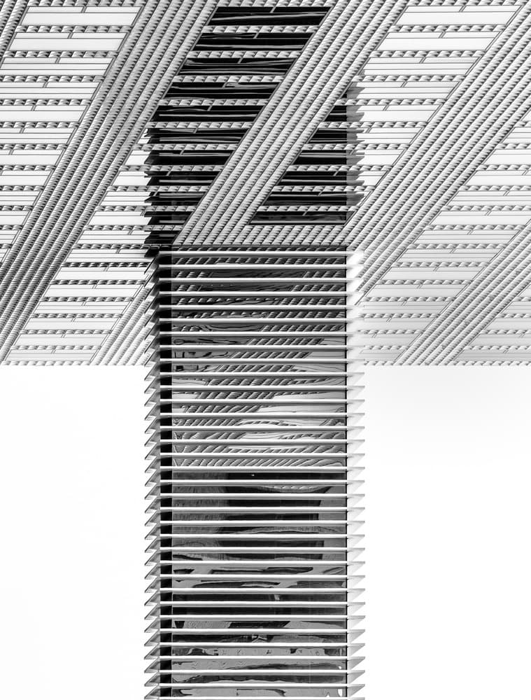 Black White Building Geometry by Theodoor Ferdinand — canvas wall art
