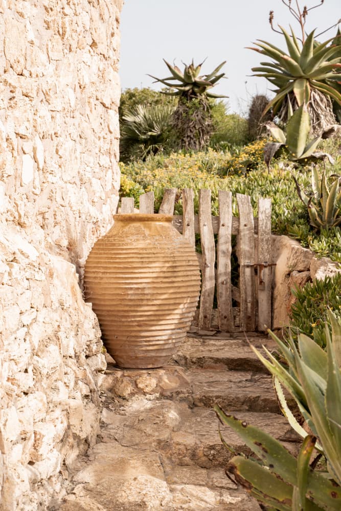 Ancient Clay Pot Garden Path by Henrike Schenk — canvas wall art