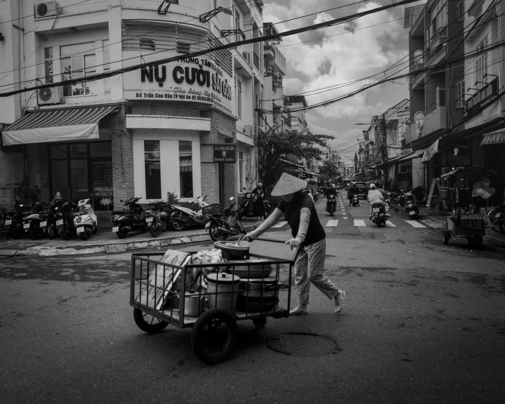 Vietnamese Street Vendor by Luis Borges Alves — canvas wall art