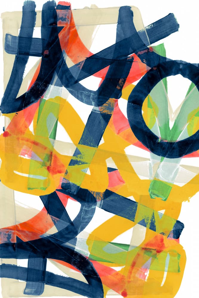 Dynamic Abstract Strokes by cartissi — canvas wall art