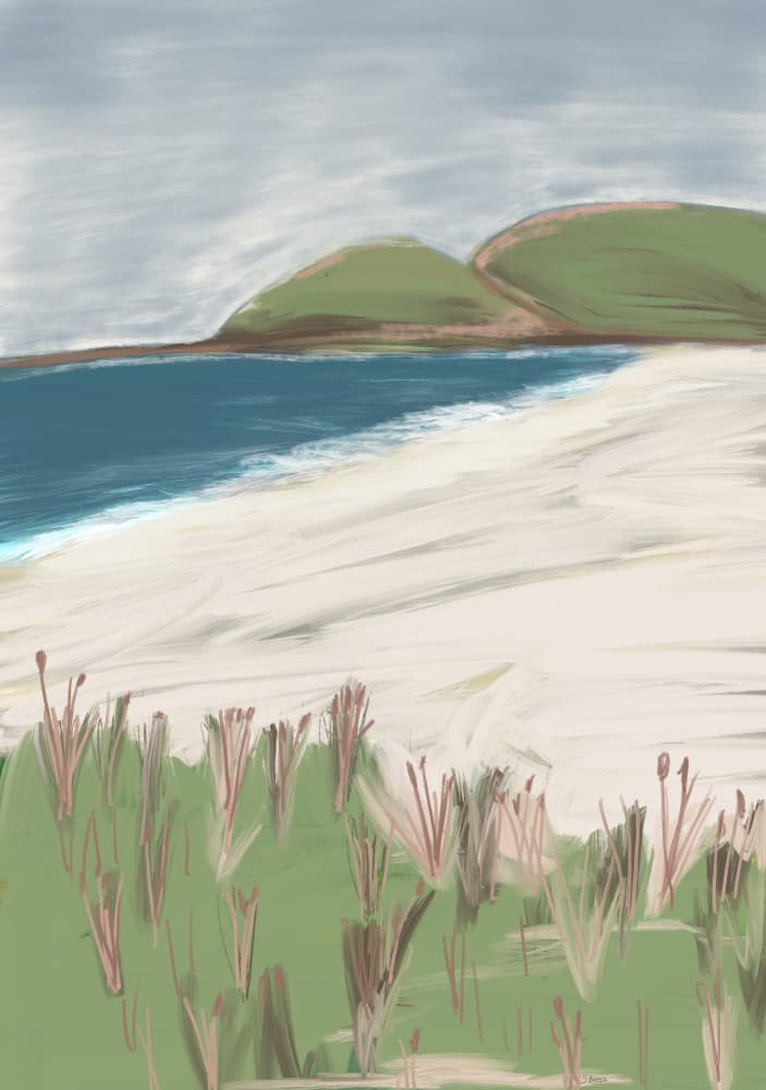 Serene Beach Hills by Sharyn Bursic — canvas wall art