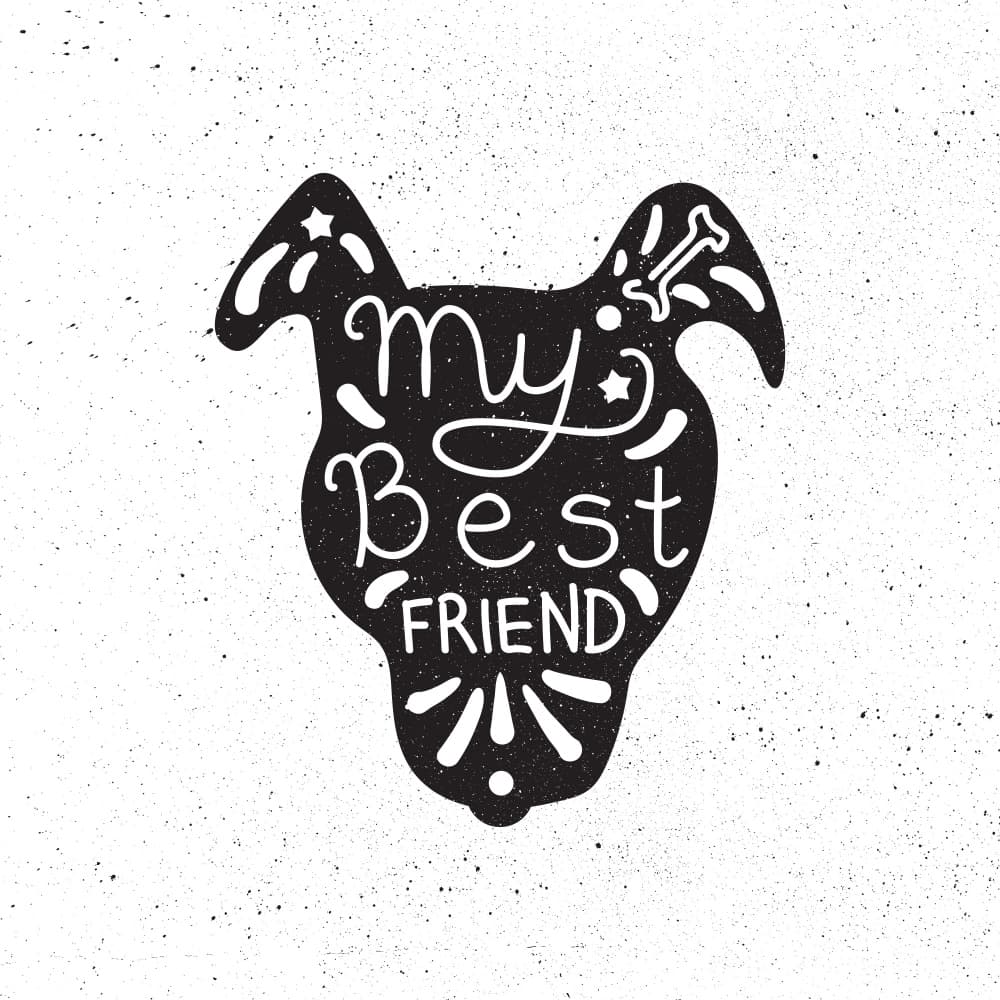 My Best Friend Dog by Marika Barsrsind — canvas wall art