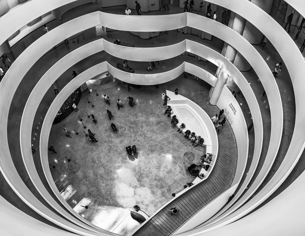 Spiral Museum Interior by Fernando Abreu — canvas wall art
