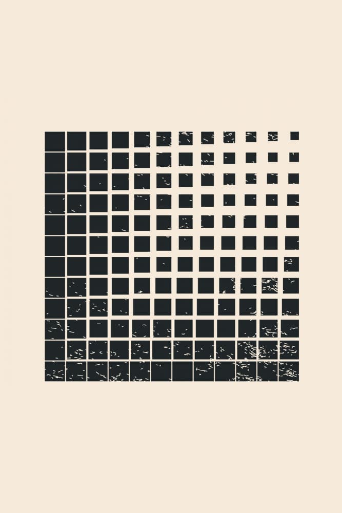Distressed Geometric Fade by jay stanley — canvas wall art