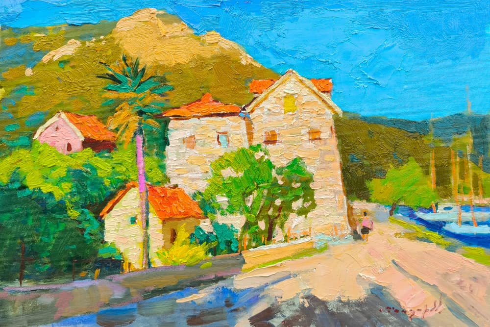 Sunny Mediterranean Village by Alexander Shandor — canvas wall art