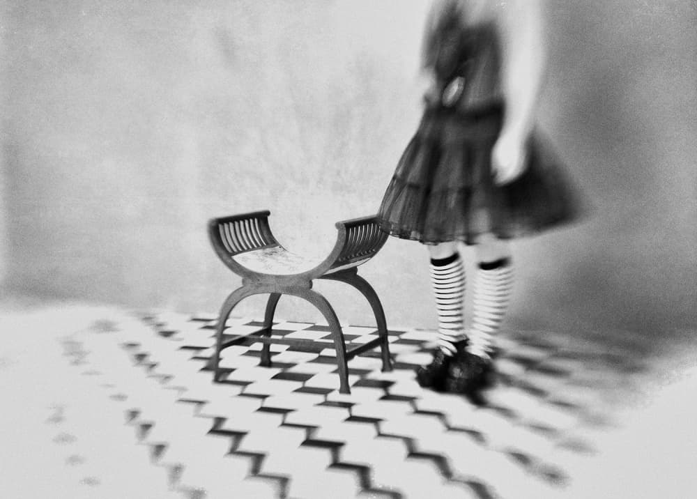 Striped Socks and Shadows by Mel Brackstone — canvas wall art