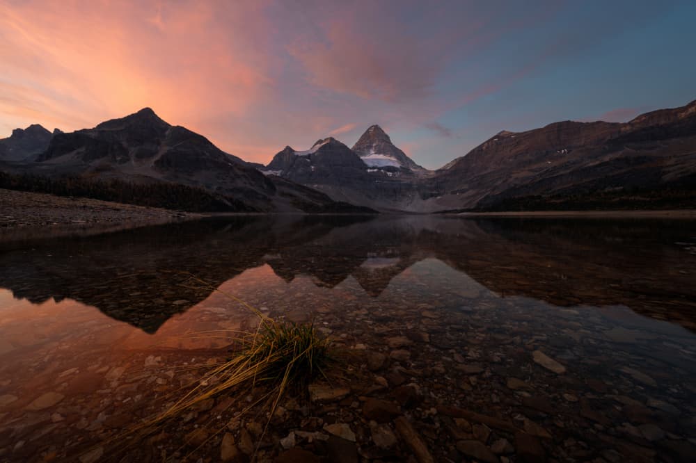 Serene Mountain Lake Sunset by Yongnan Li (李永男) — canvas wall art