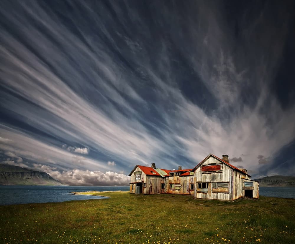 Old House Dramatic Sky by Þorsteinn H. Ingibergsson — canvas wall art