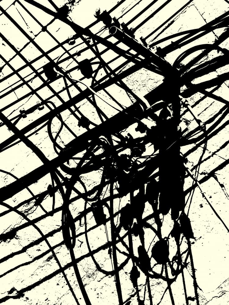 Tangled Urban Wires by Petr Strnad — canvas wall art