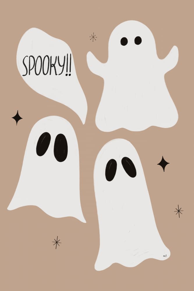 Spooky Cute Ghosts by Menina Lisboa — canvas wall art