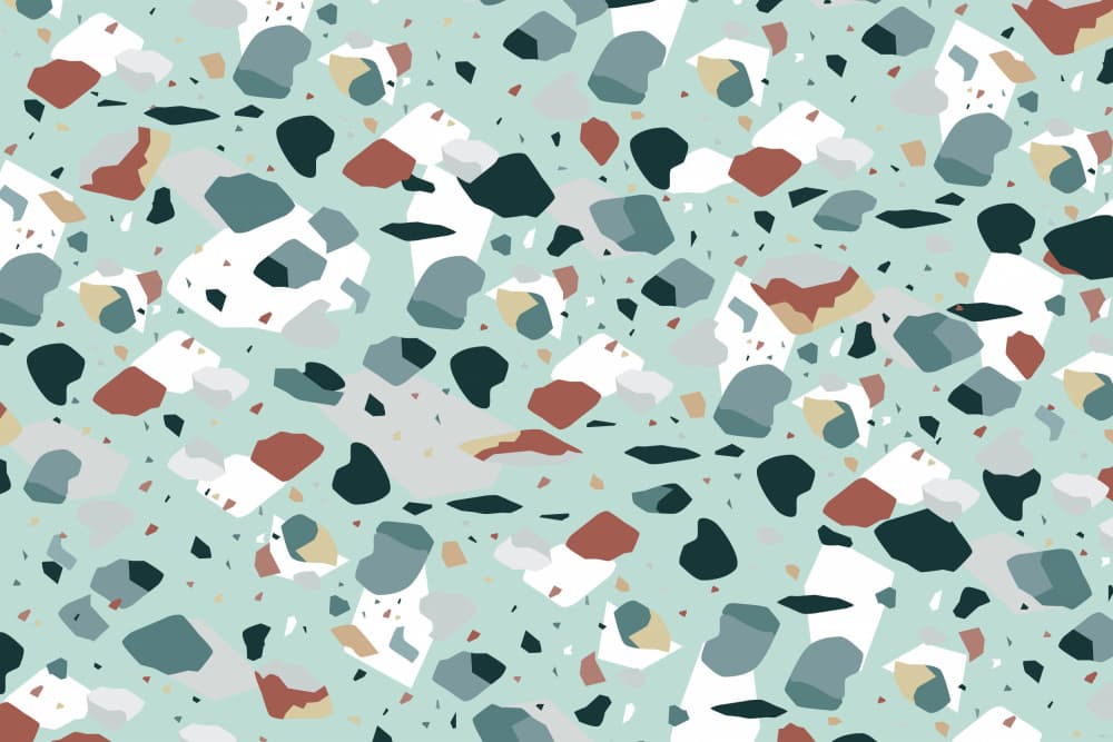 Mint Green Terrazzo Pattern by Sue Skellern — canvas wall art