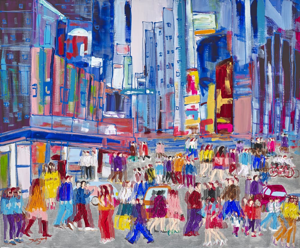 Vibrant City Street by Jukyong Park — canvas wall art