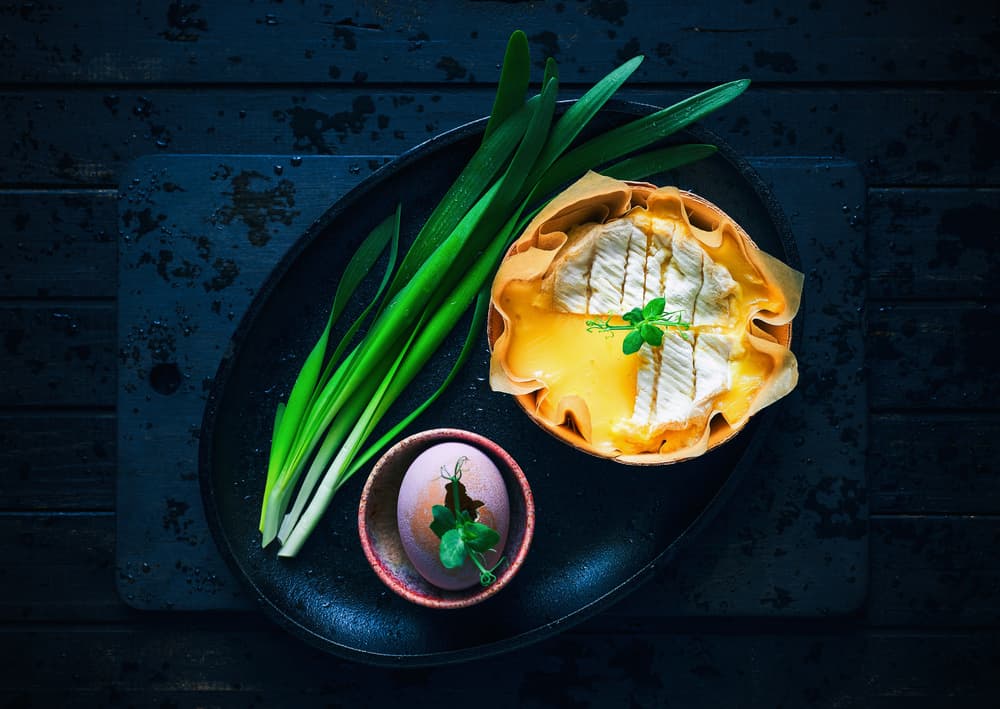 Gourmet Baked Cheese Platter by Karina Aleksandrova — canvas wall art